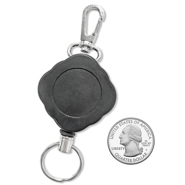 Premium Diamond Shaped ID Badge Reel w/ Hook & Split Ring - PLAIN