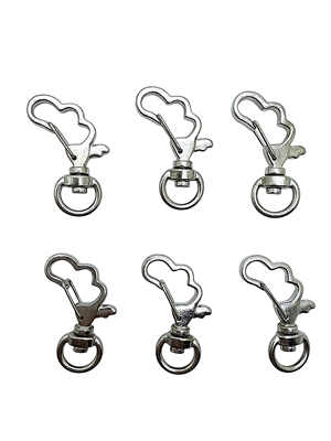 Metal Cloud Lobster Swivel Clasp 1.50" (38mm) size - Silver