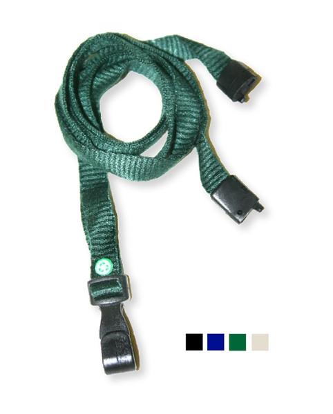 1/2" Flat Tubular Lanyard with Split Ring