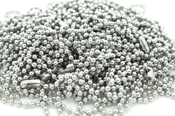 24 Black Stainless Steel Ball Chain by Stephen David Leonard